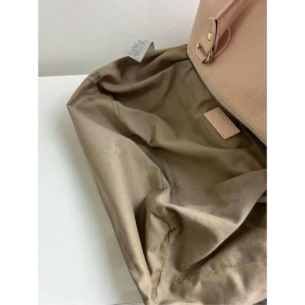 VERSACE COLLECTION Pebbled Leather Pink Handle Bag